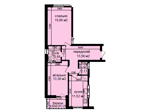 2-кімнатна 63.7 м² в ЖК Кришталевi джерела від 53 000 грн/м², Київ