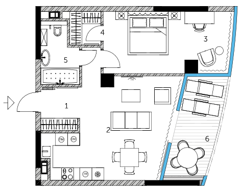 1-комнатная 62.27 м² в ЖК Taryan Towers от 124 950 грн/м², Киев