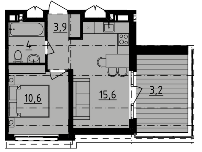 1-кімнатна 37.3 м² в ЖК DERBY Style House від 24 550 грн/м², Одеса
