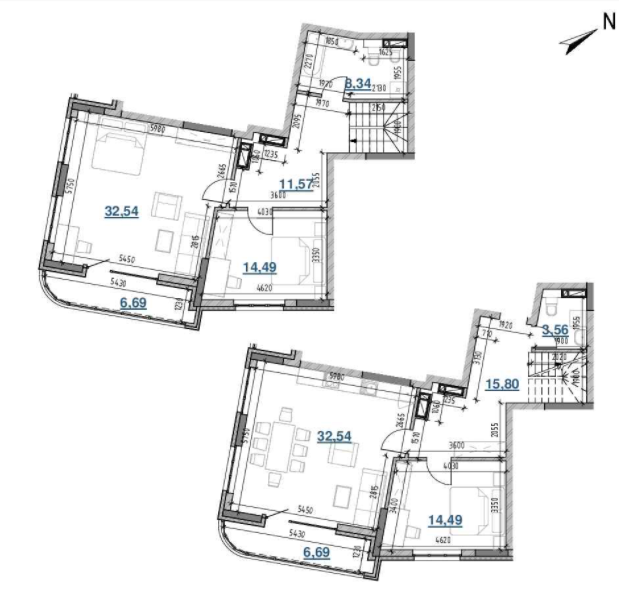 Дворівнева 146.71 м² в ЖК Берег Дніпра від 36 774 грн/м², Київ