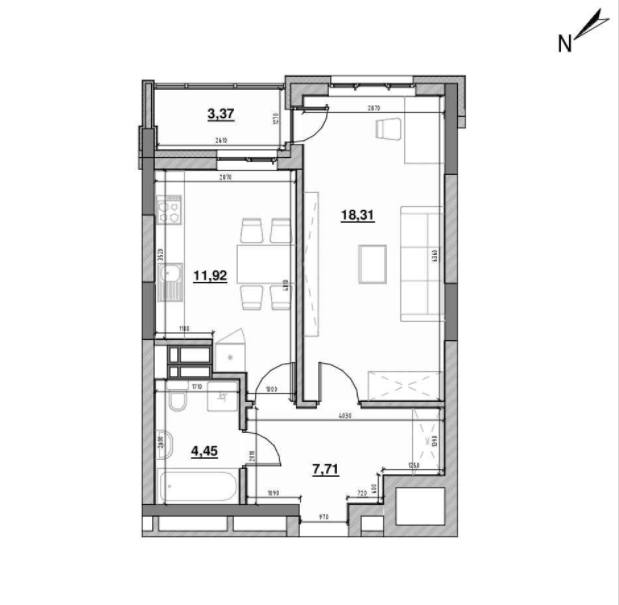 1-кімнатна 45.2 м² в ЖК Львівська Площа від 52 158 грн/м², Київ