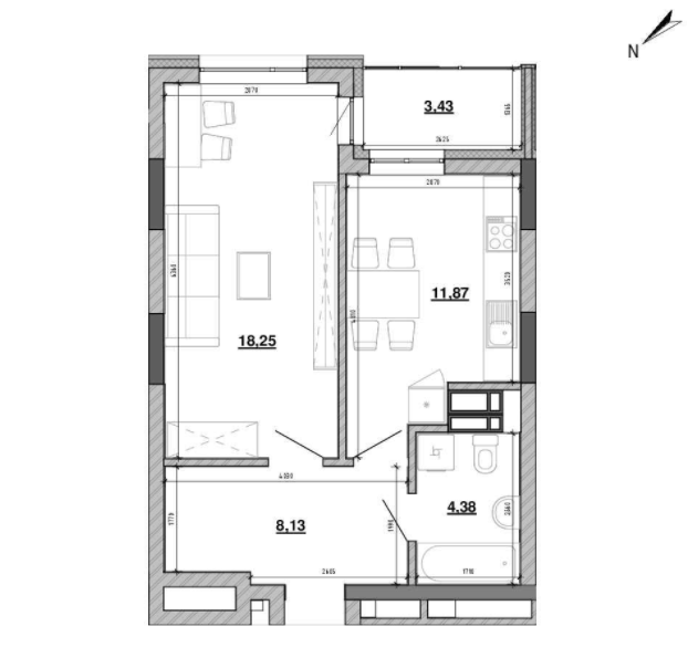 1-кімнатна 46.06 м² в ЖК Львівська Площа від 53 553 грн/м², Київ