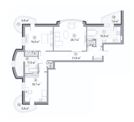 3-комнатная 133.5 м² в ЖК Киевский Шлях от 15 600 грн/м², г. Борисполь