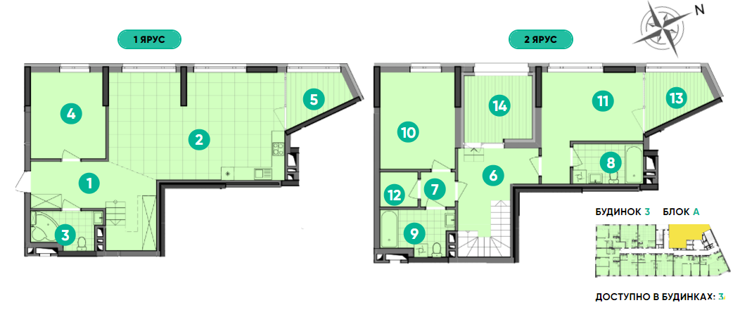 Дворівнева 146.16 м² в ЖК Dibrova Park від 17 800 грн/м², Київ