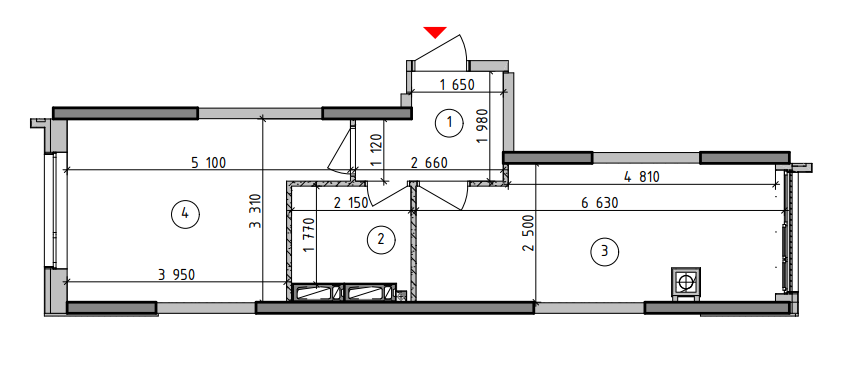 1-комнатная 38.21 м² в ЖК Оптимісто от 19 500 грн/м², с. Гатное