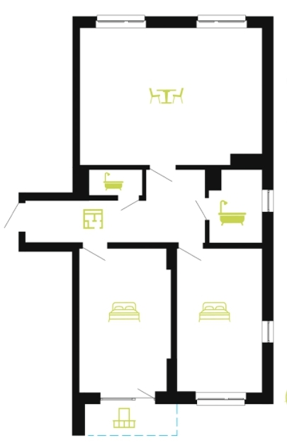 3-комнатная 85 м² в ЖК Main House от 21 500 грн/м², Ивано-Франковск