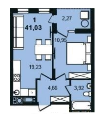 1-комнатная 41.03 м² в ЖК Tiffany apartments от 32 450 грн/м², Львов