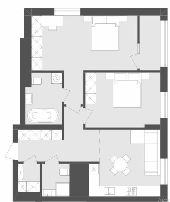 2-комнатная 73.31 м² в ЖК Avalon Flex от 25 000 грн/м², Львов