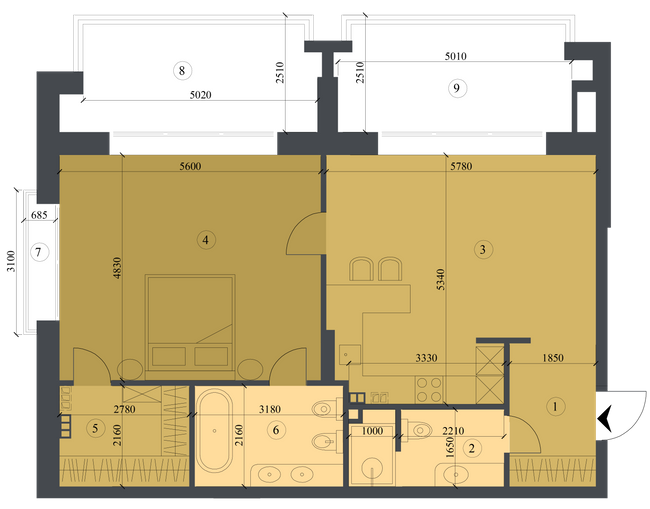 Вільне планування 105.94 м² в КБ Liberty Residence від 55 050 грн/м², Київ