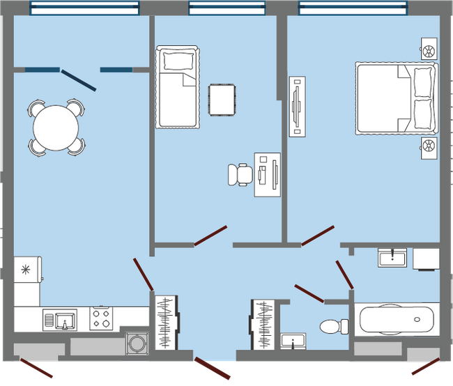 2-комнатная 71.97 м² в ЖК Greenville Park Lviv от 25 050 грн/м², Львов