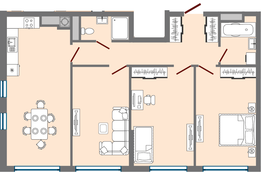 3-кімнатна 89.61 м² в ЖК Greenville Park Lviv від 26 550 грн/м², Львів