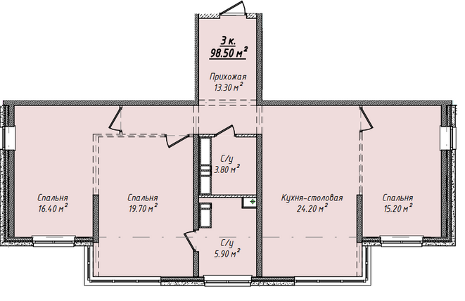 3-кімнатна 98.5 м² в ЖК Mandarin ART від 29 550 грн/м², Одеса