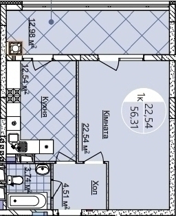 1-комнатная 56.31 м² в ЖК Imperial Park Avenue от застройщика, Черновцы