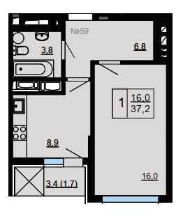 1-кімнатна 37.2 м² в ЖК Paradise Avenue від 20 000 грн/м², с. Крюківщина