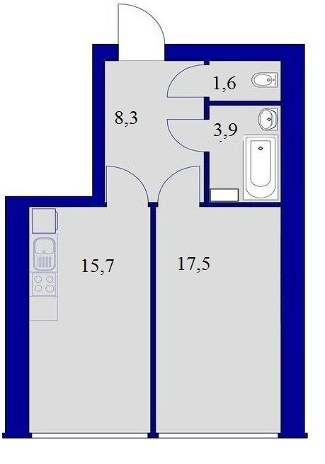 1-кімнатна 45 м² в ЖК Милі квартири від 15 400 грн/м², с. Мила