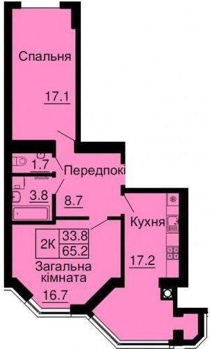 2-кімнатна 65.2 м² в ЖК Sofia Nova від 35 000 грн/м², с. Новосілки