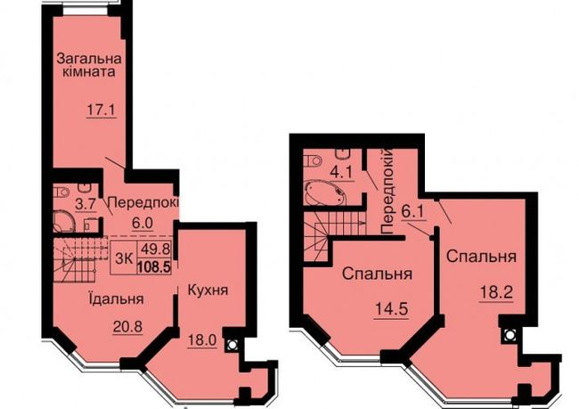 Двухуровневая 108.5 м² в ЖК Sofia Nova от 35 000 грн/м², с. Новоселки