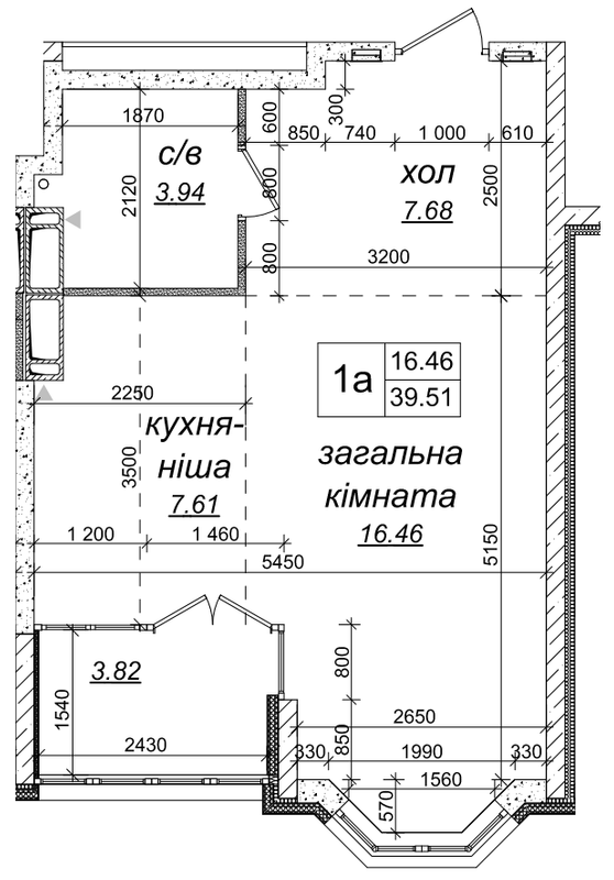 1-кімнатна 39.51 м² в ЖК Одеський бульвар від 21 500 грн/м², с. Новосілки