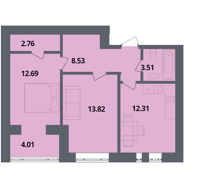 2-кімнатна 57.6 м² в ЖК Європейка від 19 500 грн/м², с. Софіївська Борщагівка