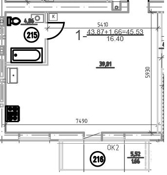 1-комнатная 45.53 м² в ЖК Слобожанская Слобода от 21 000 грн/м², пгт Слобожанское