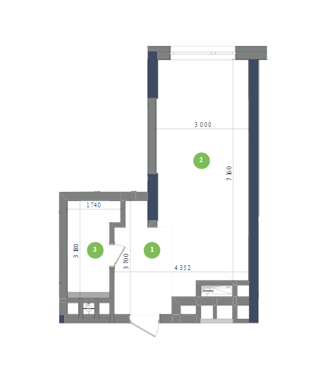 1-комнатная 32.42 м² в ЖК Метрополис от 42 880 грн/м², Киев