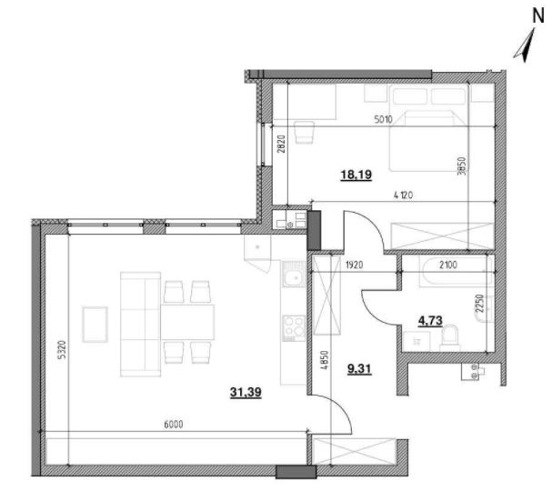 1-кімнатна 63.56 м² в ЖК Topolis від 26 880 грн/м², Львів