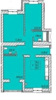 3-кімнатна 92.7 м² в ЖК Caramel Residence від 19 500 грн/м², Луцьк