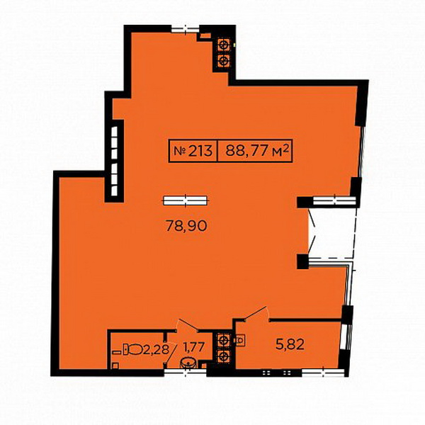 Торговое помещение 88.77 м² в ЖК Счастливый от 18 000 грн/м², Львов