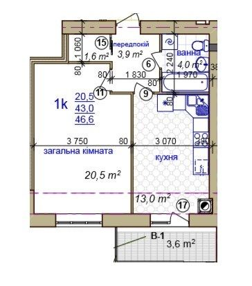 1-комнатная 46.6 м² в ЖК на ул. Жасминовая, 5 от 21 000 грн/м², Львов