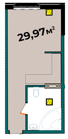 1-кімнатна 29.97 м² в ЖК IT-Парк Manufactura від 24 600 грн/м², Харків