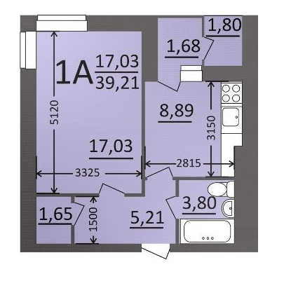 1-кімнатна 39.21 м² в ЖК Потьомкінський від 22 050 грн/м², Херсон