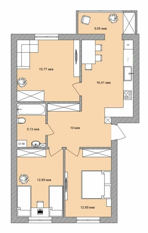 3-кімнатна 78.06 м² в ЖК Віла Валенсія від 14 000 грн/м², м. Винники