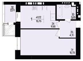 1-комнатная 41.12 м² в ЖК Дизайн парк от 13 400 грн/м², Хмельницкий