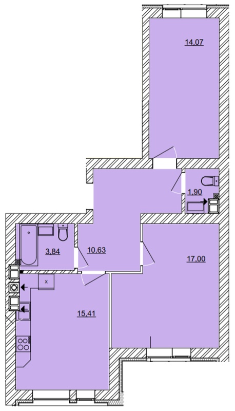 2-комнатная 62.85 м² в ЖК Найкращий квартал от 17 100 грн/м², г. Ирпень