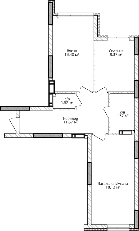 2-комнатная 58.46 м² в ЖК City Park от 20 500 грн/м², г. Ирпень