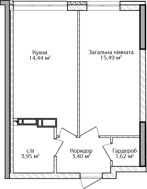 1-комнатная 38.9 м² в ЖК City Park от 25 500 грн/м², г. Ирпень