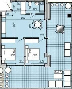 2-комнатная 66.93 м² в ЖК Пространство на 9-й Фонтана от 32 100 грн/м², Одесса