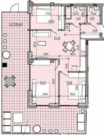 3-кімнатна 91.43 м² в ЖК Простір на 9-й Фонтана від 29 550 грн/м², Одеса