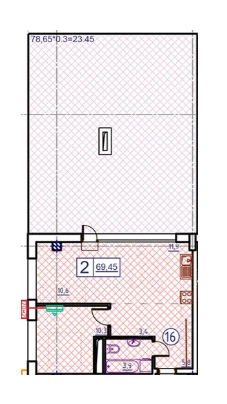 2-кімнатна 69.45 м² в ЖК Простір на Гераневій від 31 500 грн/м², Одеса