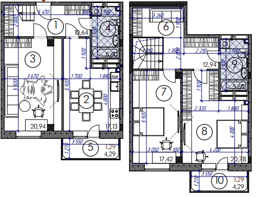 Двухуровневая 113.63 м² в ЖМ Саванна Сити от 14 000 грн/м², г. Бровары