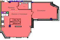 1-кімнатна 83 м² в ЖК Comfort City Рибінський від 23 000 грн/м², Дніпро