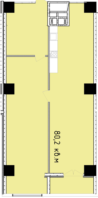 2-кімнатна 80.2 м² в ЖК Баку від 27 850 грн/м², Дніпро