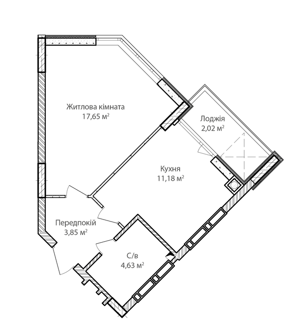 1-комнатная 39.33 м² в ЖК Синергия Сити от 18 800 грн/м², г. Ирпень