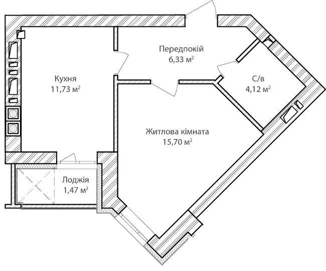 1-комнатная 39.45 м² в ЖК Синергия Сити от 18 000 грн/м², г. Ирпень