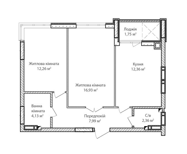 2-комнатная 58.19 м² в ЖК Синергия Сити от 19 200 грн/м², г. Ирпень