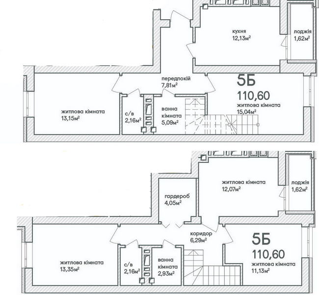 Двухуровневая 110.8 м² в ЖК Синергия Сити (Kvartal Group) от 17 500 грн/м², г. Ирпень