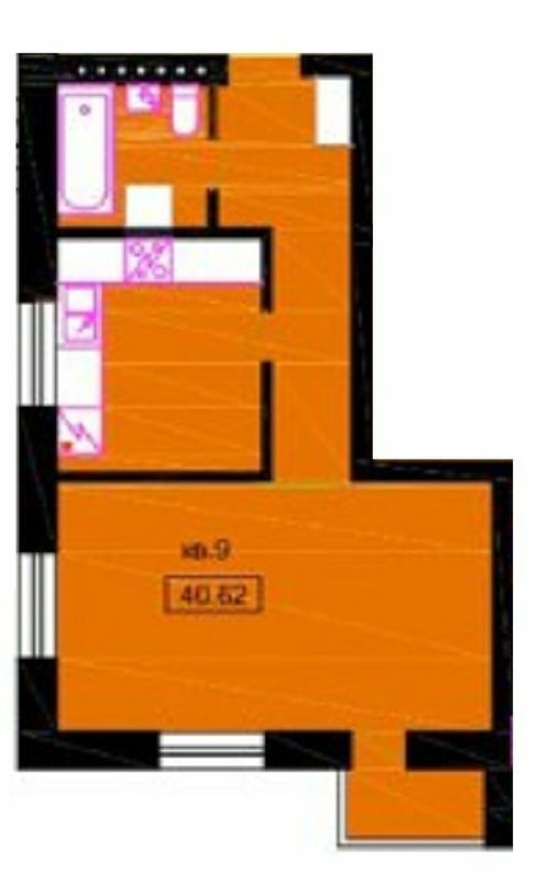 1-кімнатна 40.52 м² в КБ Уютный дом від 17 650 грн/м², Дніпро