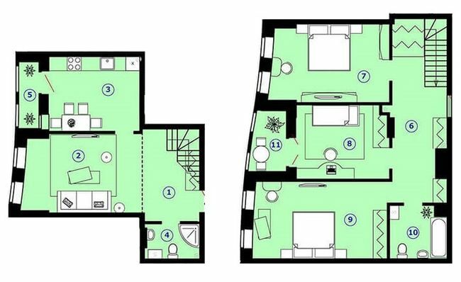 Дворівнева 112.44 м² в ЖК Меридіан від 15 500 грн/м², Харків