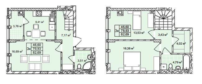 Двухуровневая 82.69 м² в ЖК Софиевка от 28 000 грн/м², Львов