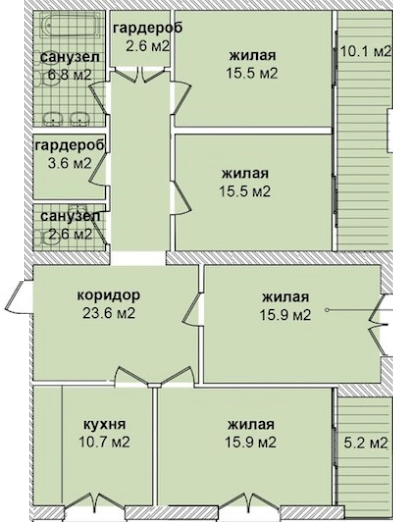 4-комнатная 120.4 м² в Резиденция Парк-Хаус от 48 050 грн/м², Харьков